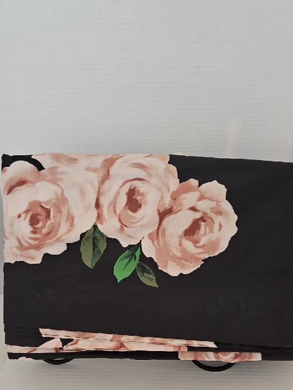 Pottery Barn Teen Emily Meritt Black Mauve Bed of Roses Cotton Twin Duvet Cover